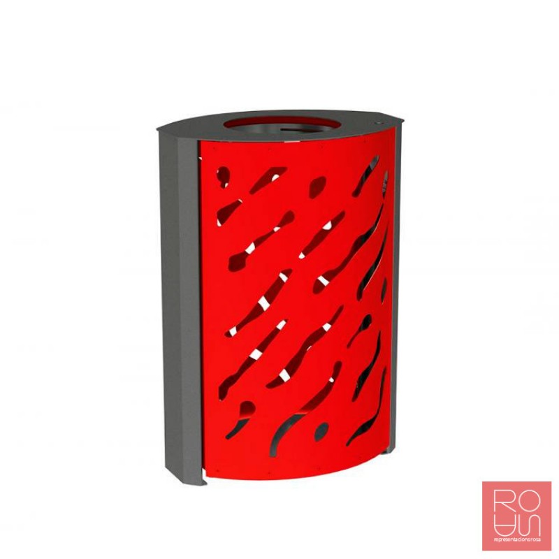 Paperera metàl·lica per exteriors model Venècia